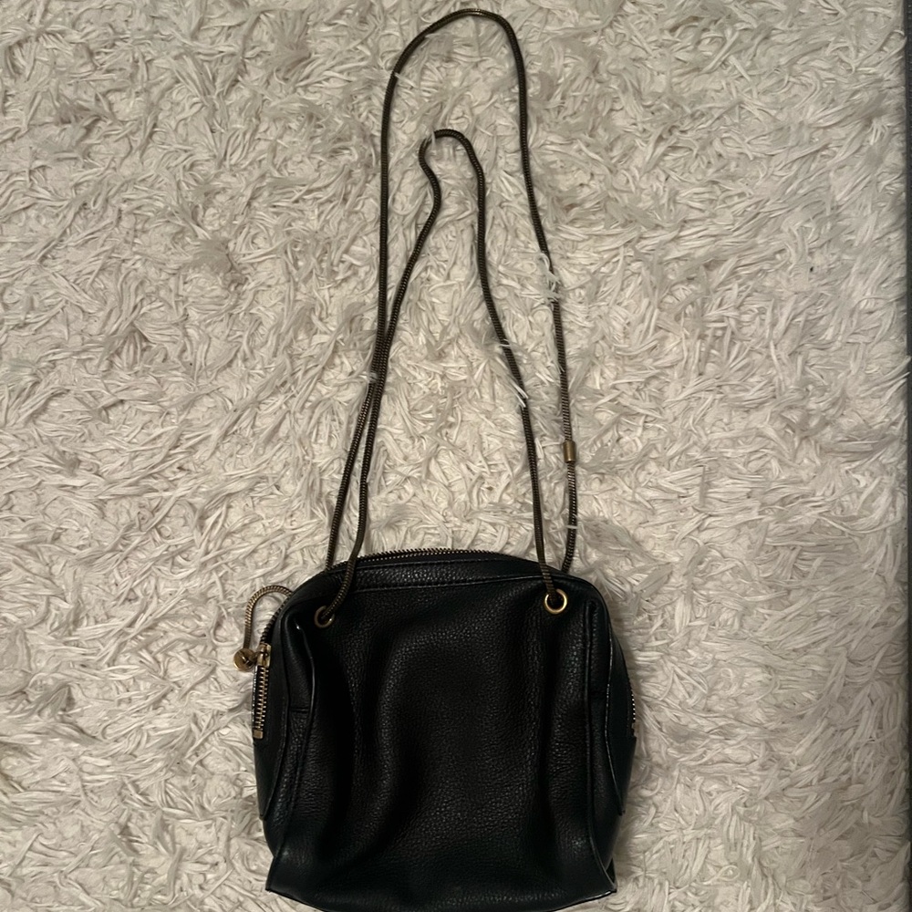 Elliott Lucca Black Leather Mini Shoulder Bag